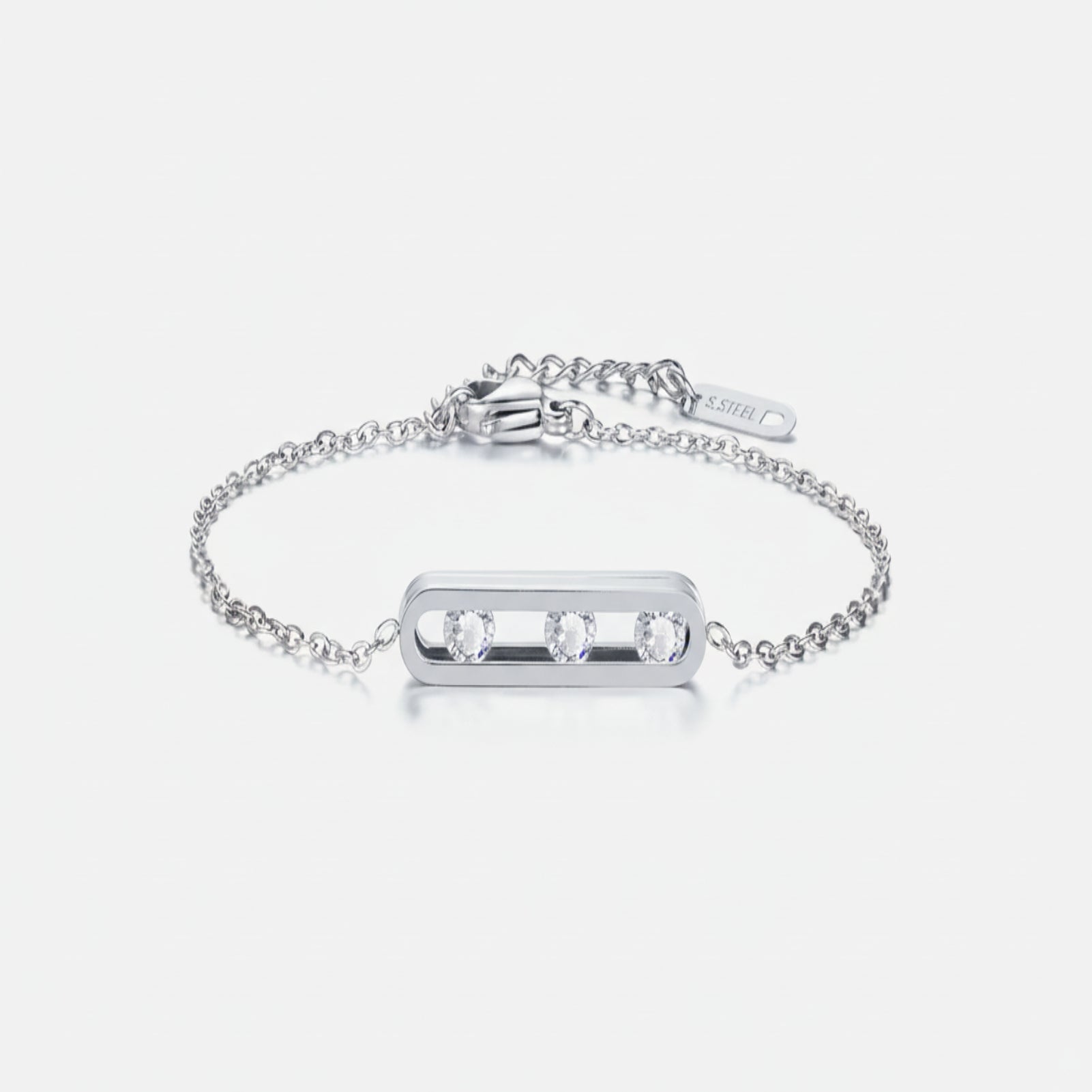 Bracelet Élégant Cristal Blanc