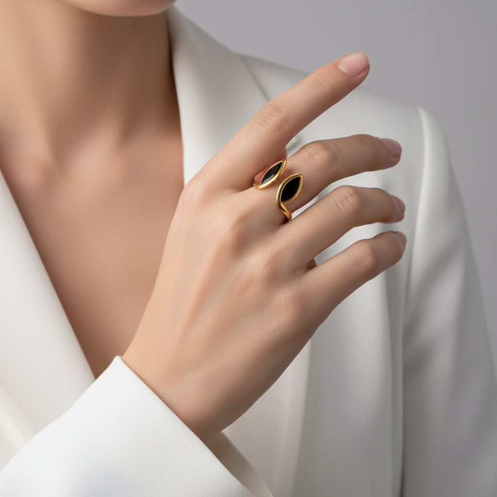 Anneau Ouvert « Mystic Noir »