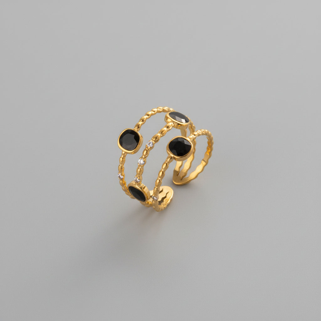 Anneau Ouvert « Mystic Noir »