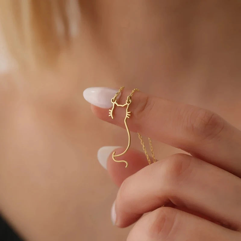 Collier Chat Fin et Élégant