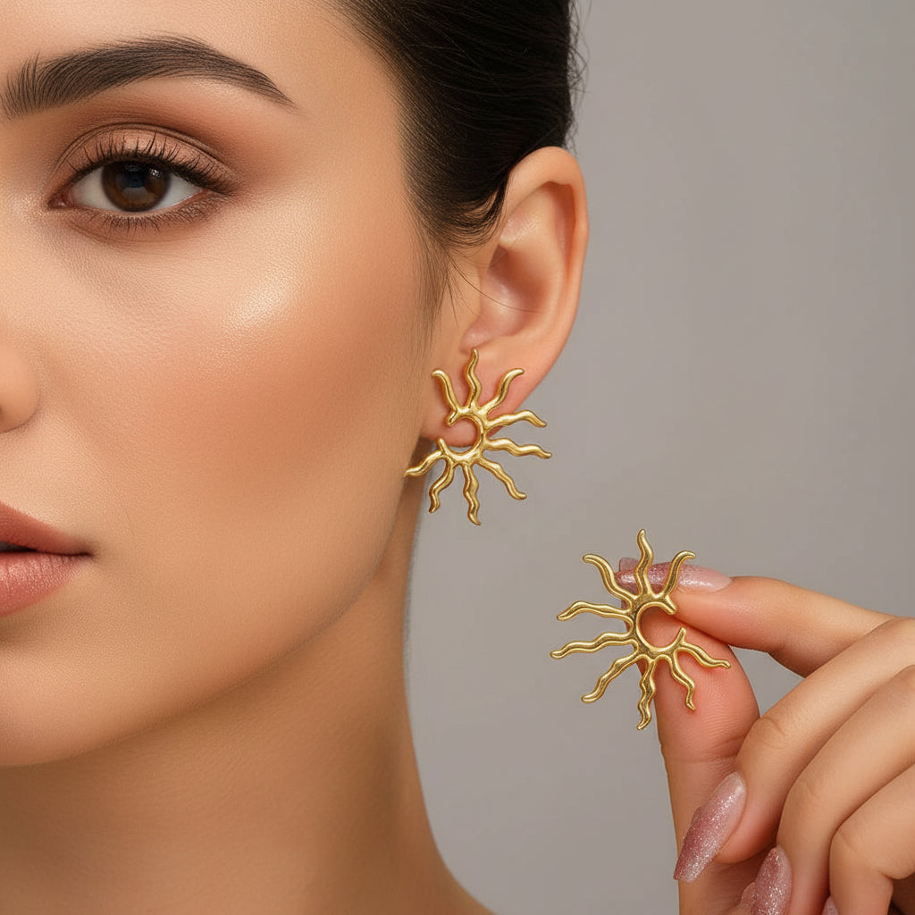 Boucles d’oreilles « Soleil Flamboyant »