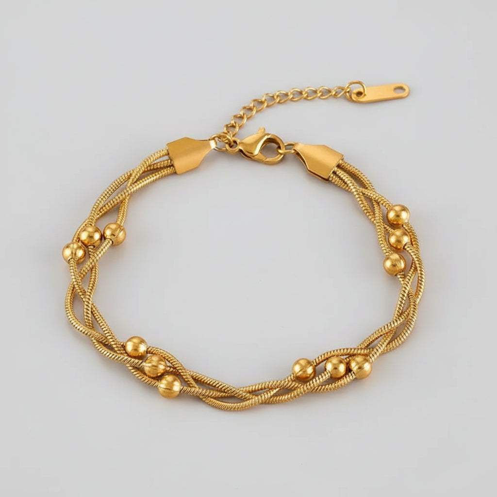 Bracelet « Perles Dorées »